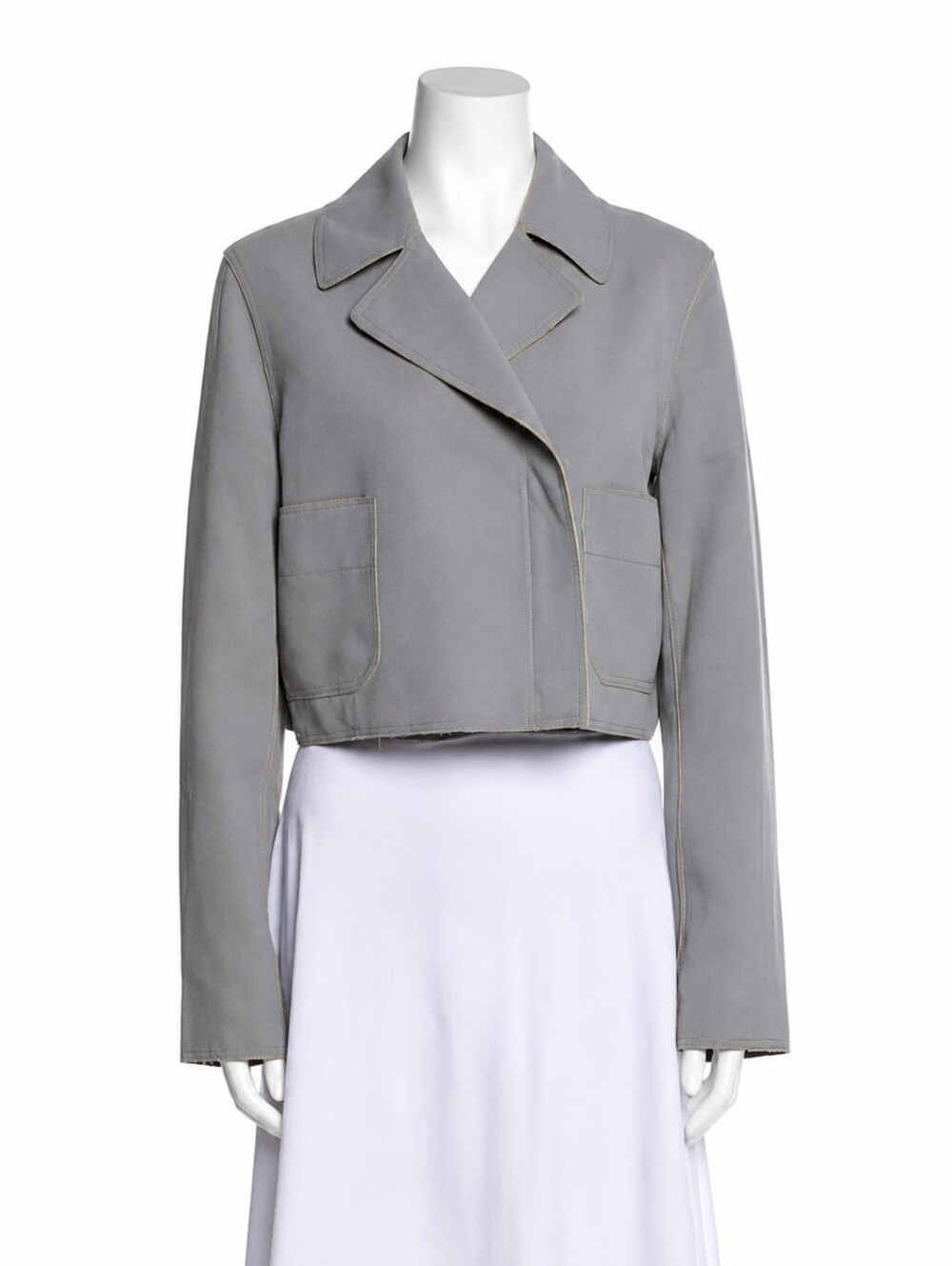T By ALEXANDER Wang Gray Women's Jacket with Yellow Lining